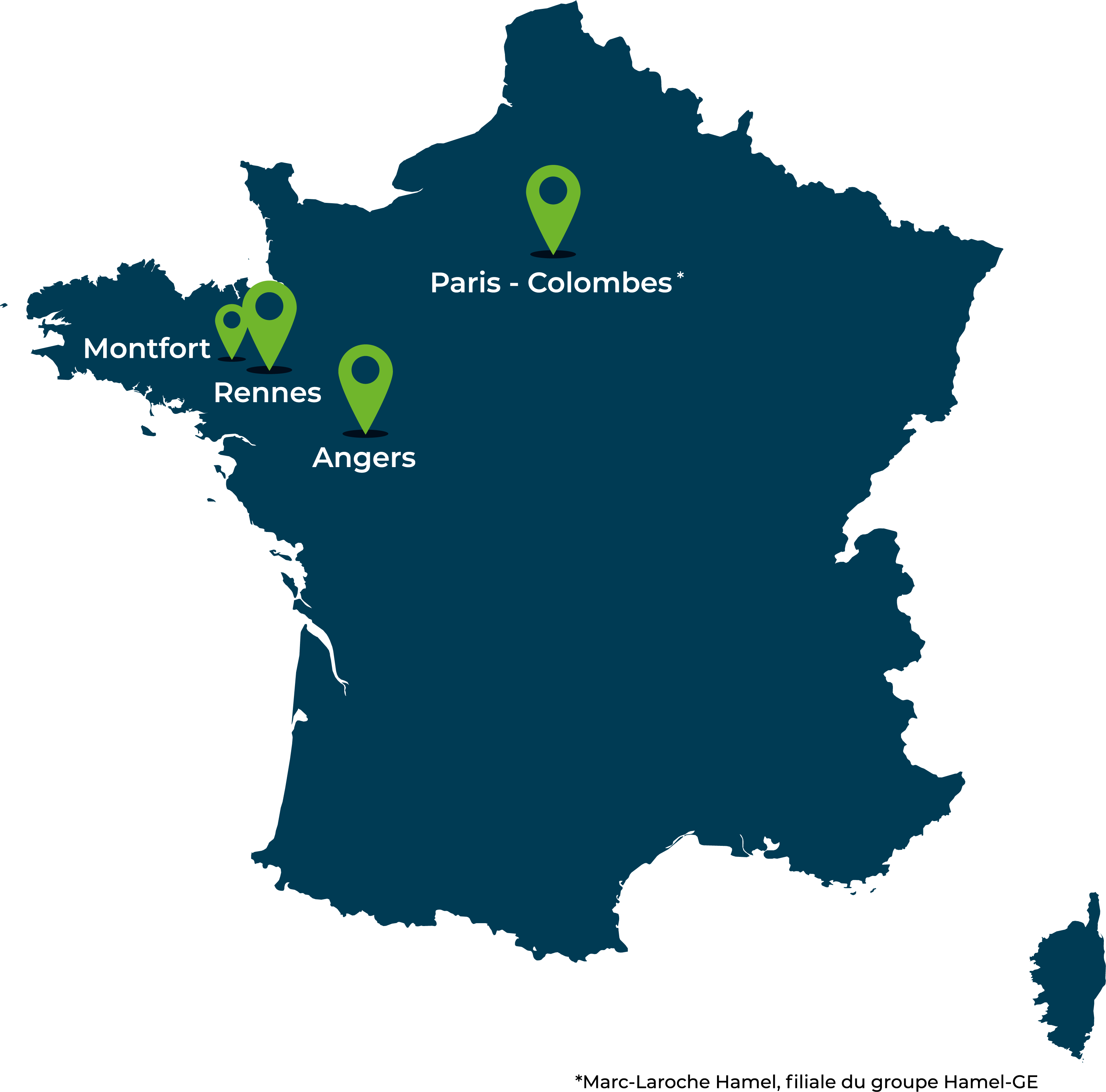 Carte agences Hamel GE